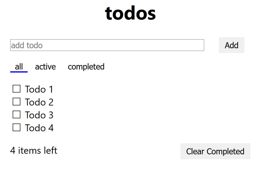 Picture of the Todo App we will build